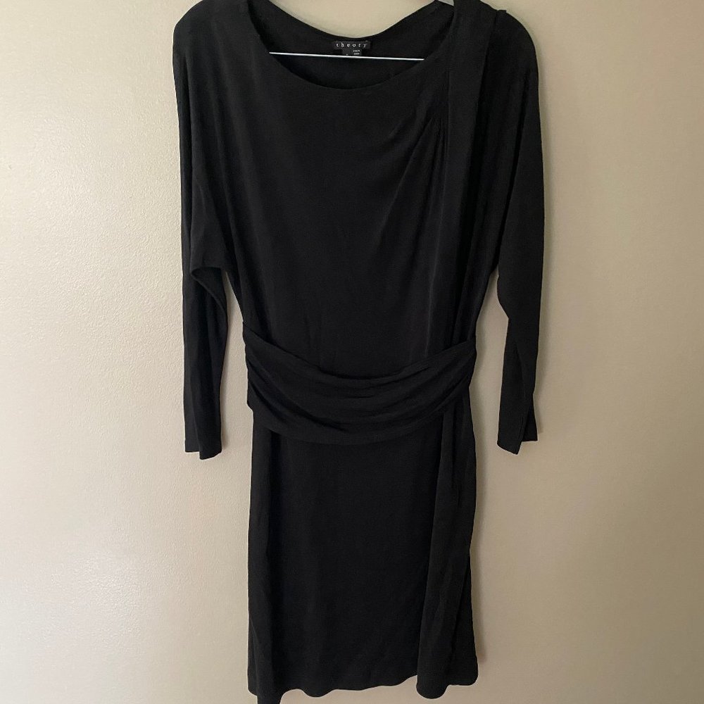 Theory ¾ Sleeve Black Dress
